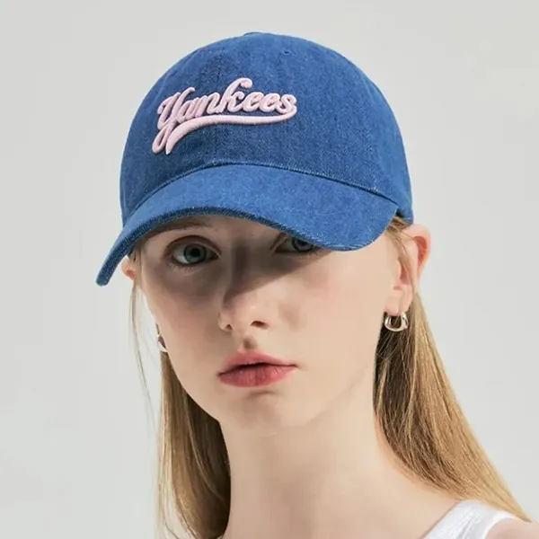 Mũ MLB Varsity Culsive Lettering Denim Unstructured Ball Cap NY Yankees 3ACPVD14N-50INS Màu Xanh Đậm