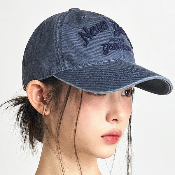 Mũ MLB Varsity Lettering Denim Unstructured Ball Cap New York Yankees 3ACPDS14N-50INS Màu Xanh Chàm