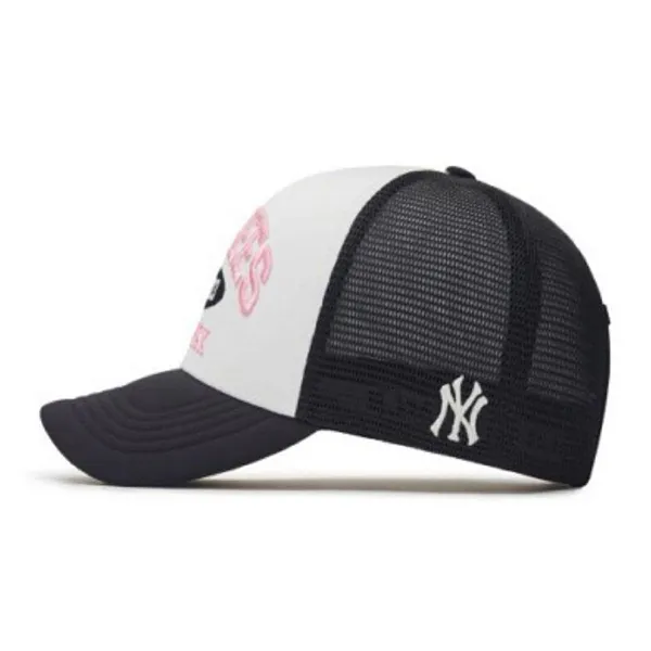 Mũ MLB Varsity Lettering Mesh Cap NY 3AMCV0143 Màu Đen Trắng