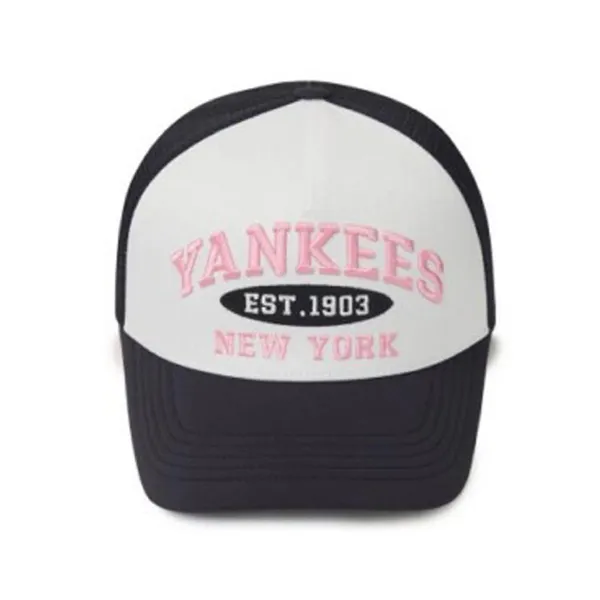 Mũ MLB Varsity Lettering Mesh Cap NY 3AMCV0143 Màu Đen Trắng