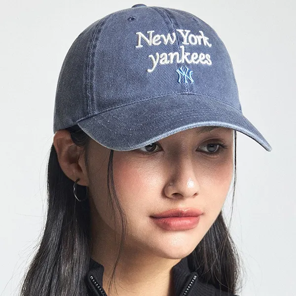 Mũ MLB Varsity Lettering Unstructured Ball Cap 3ACPVV04N Màu Xanh Navy