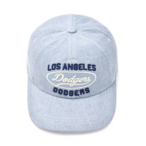 Mũ MLB Varsity Vintage Oval Stitch Cursive Unstructured Ball Cap Los Angeles Dodgers 3ACPV055N-07INL Màu Xanh Nhạt