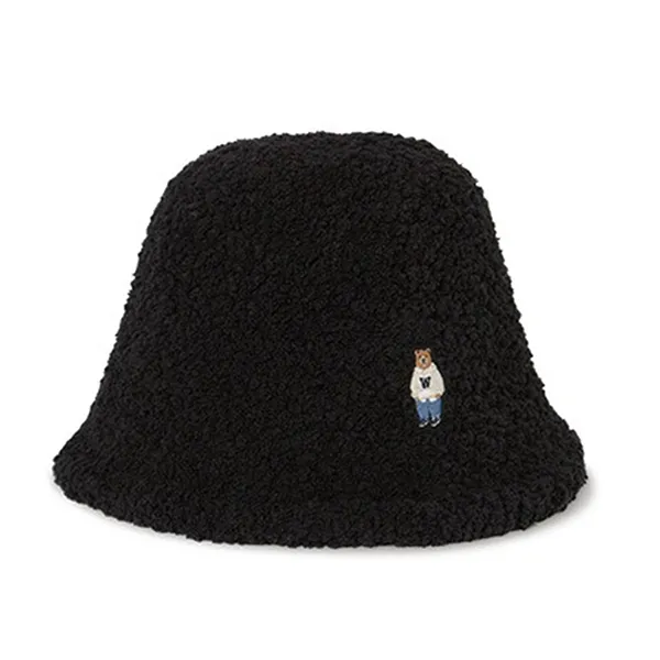 Mũ WHOAU Bucket Steve Dumble Bucket Hat WHACF4T23A Màu Đen
