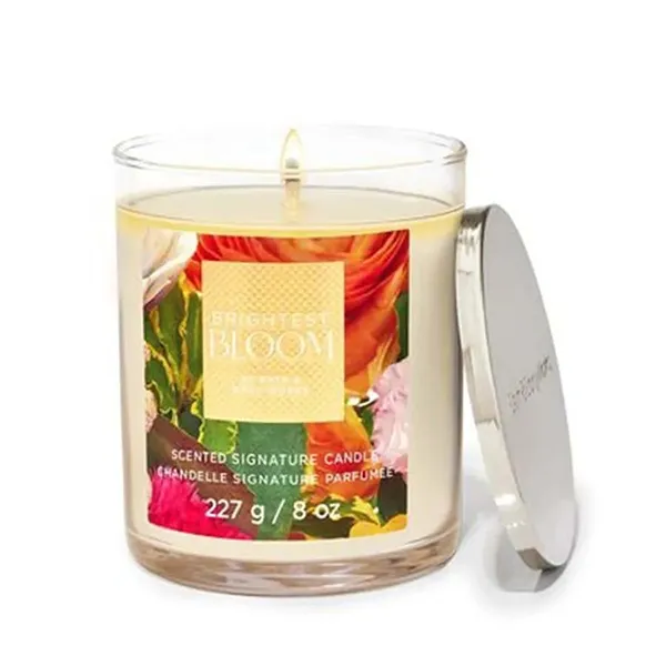 Nến Thơm Bath & Body Works Brightest Bloom Signature Single Wick Candle 227g