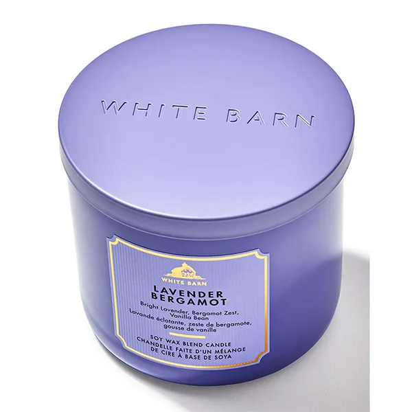 Nến Thơm 3 Bấc Bath & Body Works Lavender Bergamot 3-Wick Candle