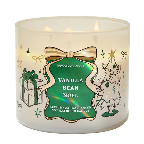Nến Thơm 3 Bấc Bath & Body Works Vanilla Bean Noel 3-Wick Candle 411g