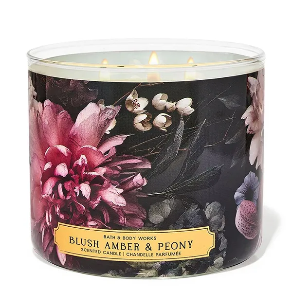 Nến Thơm Bath & Body Works Blush Amber & Peony 3-Wick Candle 411g