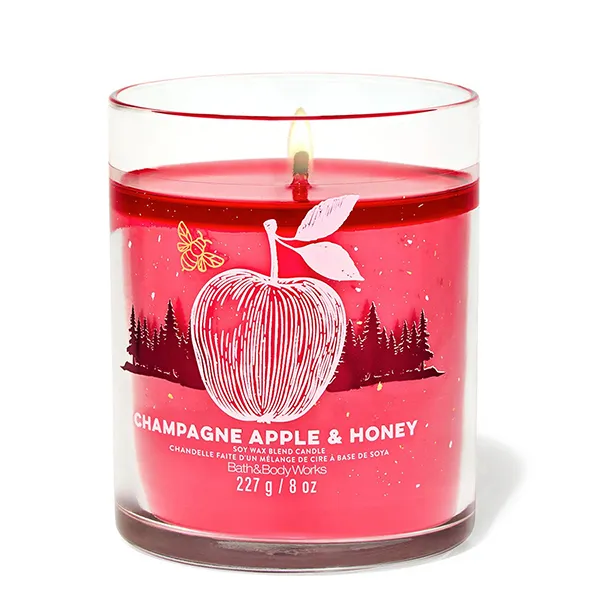 Nến Thơm Bath & Body Works Champagne Apple & Honey Single Wick Candle 227g