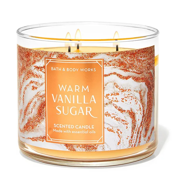Nến Thơm Bath & Body Works Warm Vanilla Sugar 3-Wick Candle 411g
