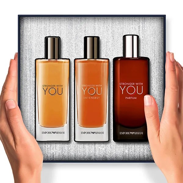 Set Nước Hoa Nam Giorgio Armani Emporio Stronger With You Trio Gift Set 3 Món