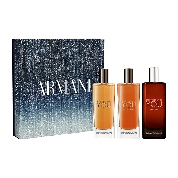 Set Nước Hoa Nam Giorgio Armani Emporio Stronger With You Trio Gift Set 3 Món