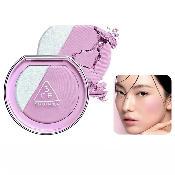 Phấn Má Hồng Kèm Bắt Sáng 3CE Blushlighter What If Màu Hồng Hoa