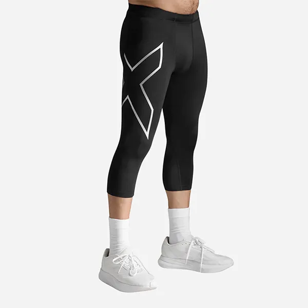 Quần Bó Thể Thao Nam 2XU Core Compression 3/4 Tights MA3850b-BLK/SIL Màu Đen Size M