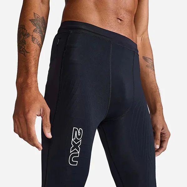 Quần Dài Bó Thể Thao Nam 2XU Light Speed React Comp MA7049b-BLK/WRF Màu Đen Size M