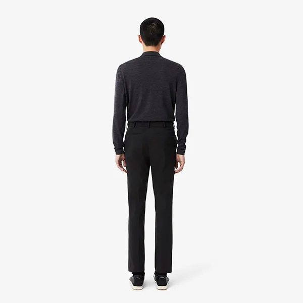 Quần Dài Nam Lacoste Straight Leg Trousers Lightweight Water Resistant Taffeta Fabric HH9930-031 Màu Đen Size 30