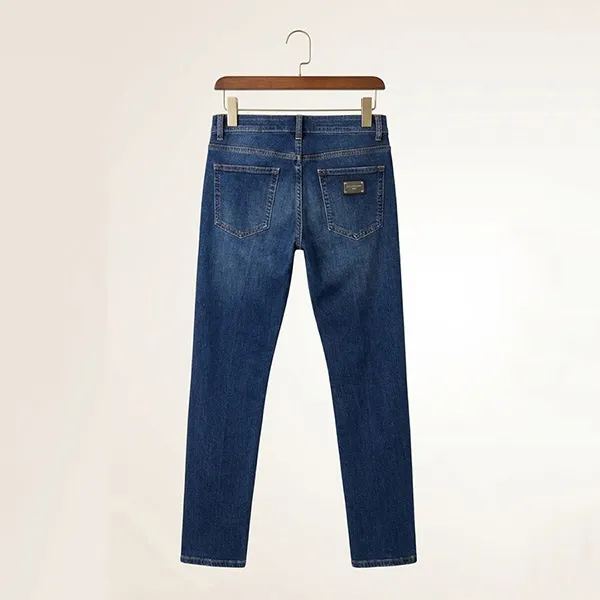 Quần Jean Nam Dolce & Gabbana D&G Tag Sport Skinny GY07LD GK209 Màu Xanh Đậm Size 46