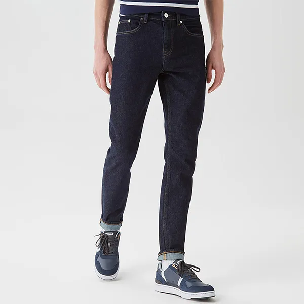 Quần Jean Nam Lacoste Men's Slim Fit Stretch Cotton Denim Jeans HH2704 ML4 Màu Xanh Đậm Size 40