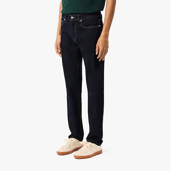 Quần Jean Nam Lacoste Slim Fit Stretch Cotton Denim Jeans HH5019 ML4 Màu Xanh Đậm Size 38
