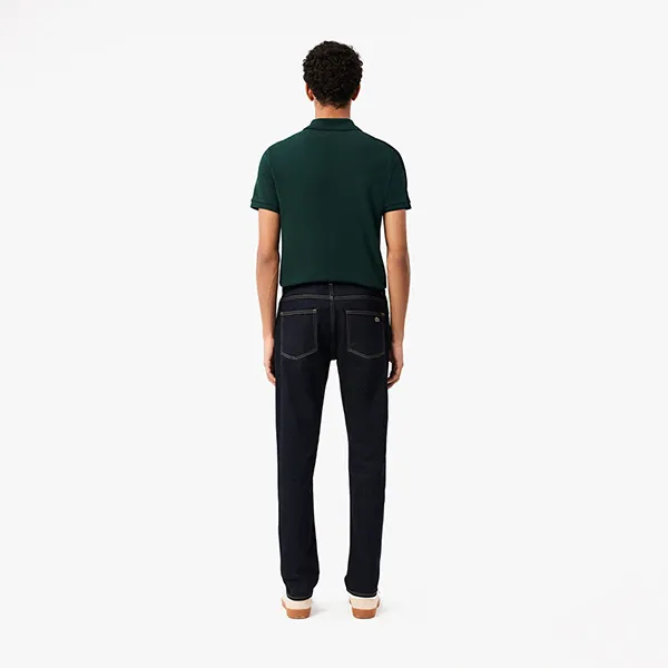 Quần Jean Nam Lacoste Slim Fit Stretch Cotton Denim Jeans HH5019 ML4 Màu Xanh Đậm Size 38
