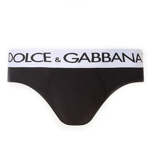 Quần Lót Nam Dolce & Gabbana D&G Slip Met Logoband M3PO3T Màu Đen Size 3