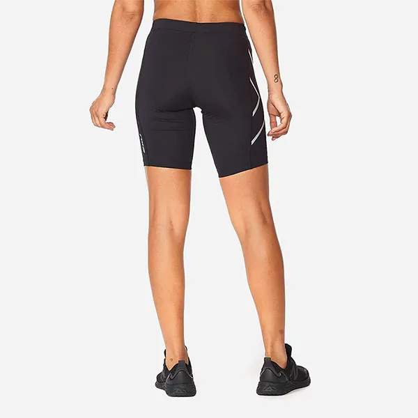 Quần Short Bó Thể Thao Nữ 2XU Core Compression WA4176b-BLK/SIL Màu Đen Size L