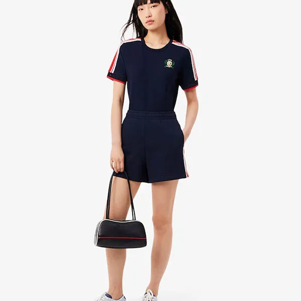 Quần Short Nữ Lacoste Made In France Fleece GF9618-51-166 Phối Màu Size 36