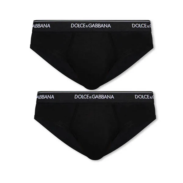 Quần Lót Nam Dolce & Gabbana D&G Black Logo Briefs M9C03J Màu Đen Size 3
