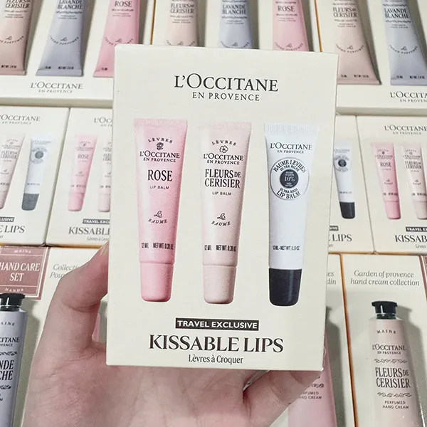 Set 3 Son Dưỡng L'Occitane Kissable Lips (3 x 12ml)
