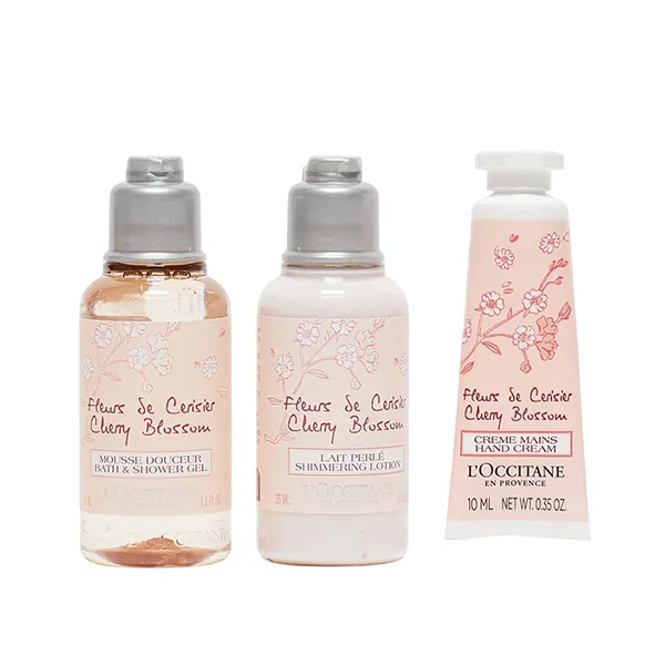 Set Dưỡng Da Body Hương Hoa Anh Đào L'Occitane Cherry Blossom 3 Món Mini