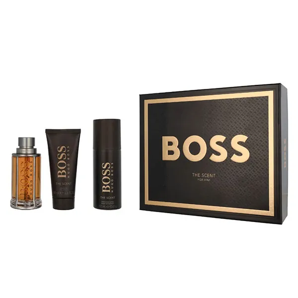 Set Nước Hoa Nam Hugo Boss The Scent Him 3 Món (EDT 100ml + Shower Gel 100ml + Xịt Khử Mùi 150ml)