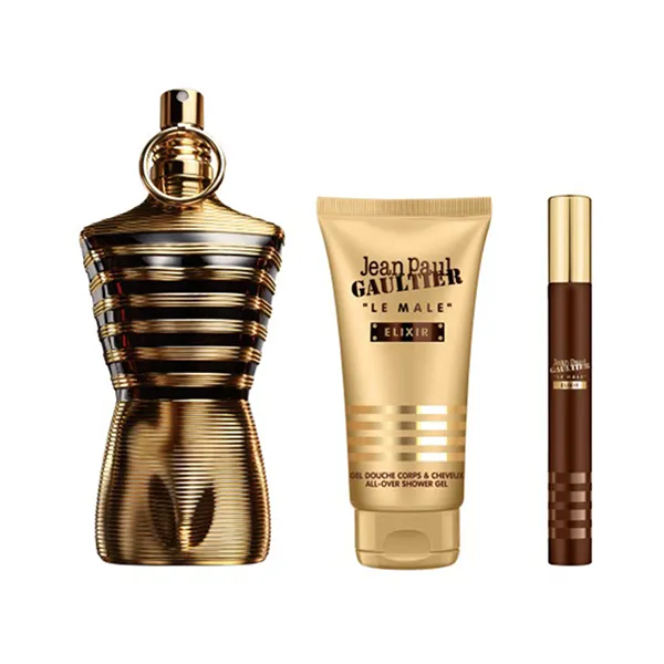 Set Nước Hoa Nam + Sữa Tắm Jean Paul Gaultier Le Male Elixir (Parfum 125 + 10ml Và Shower Gel 75ml)