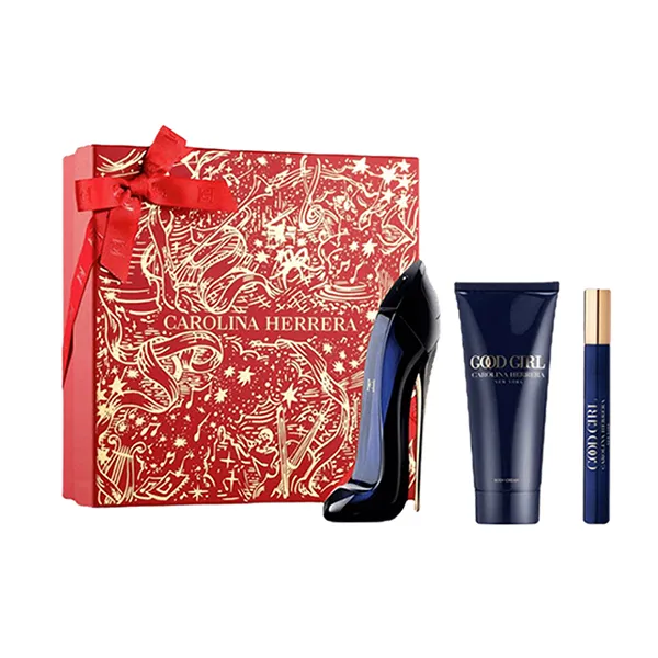 Set Nước Hoa Nữ Carolina Herrera Good Girl EDP 80ml + 10ml Và Dưỡng Thể Perfumed Body Lotion 100ml