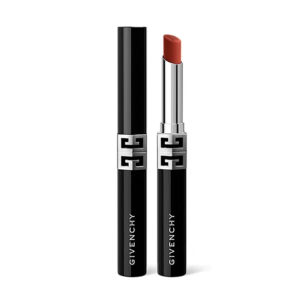 Set Son Dưỡng Givenchy Le Rouge Velvet Matte R12 Scarlet Mesh Màu Đỏ Cam + Gương Trang Điểm
