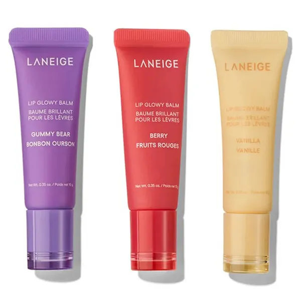 Set Son Dưỡng Laneige On The Glow Lip Balm Trio 3 Món