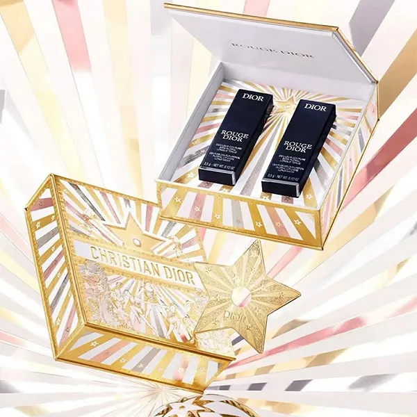 Set Son Lì Dior Rouge Velvet 999 - Màu Đỏ Và 720 - Màu Hồng Đất (2 Món)