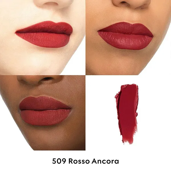 Set Son Lì Gucci 509 Rosso Ancora Màu Đỏ Đậm + Nước Hoa Flora Gorgeous Gardenia Intense EDP 5ml