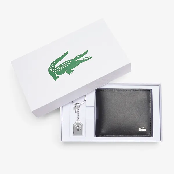 Set Ví Nam Lacoste FG Billfold And Keychain Gift Set NH4480FG N66 Màu Xanh Navy