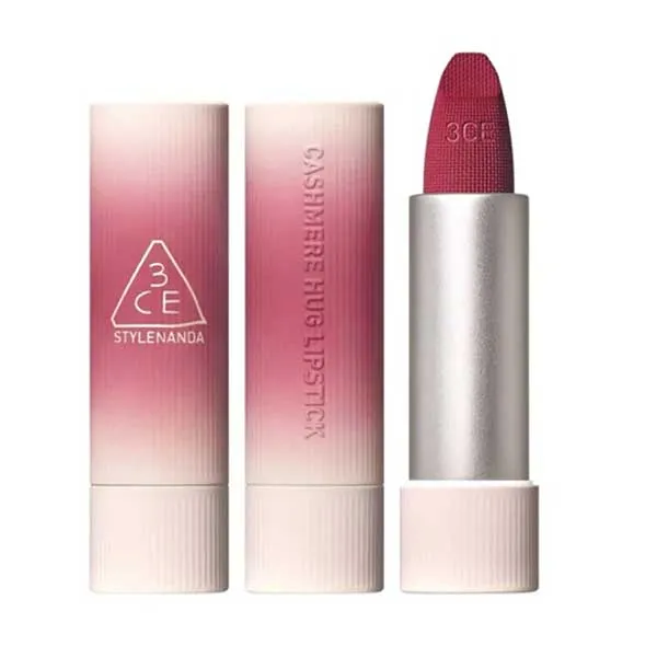 Son 3CE Cashmere Hug Lipstick 04 Text Me Màu Hồng Cherry 3.5g