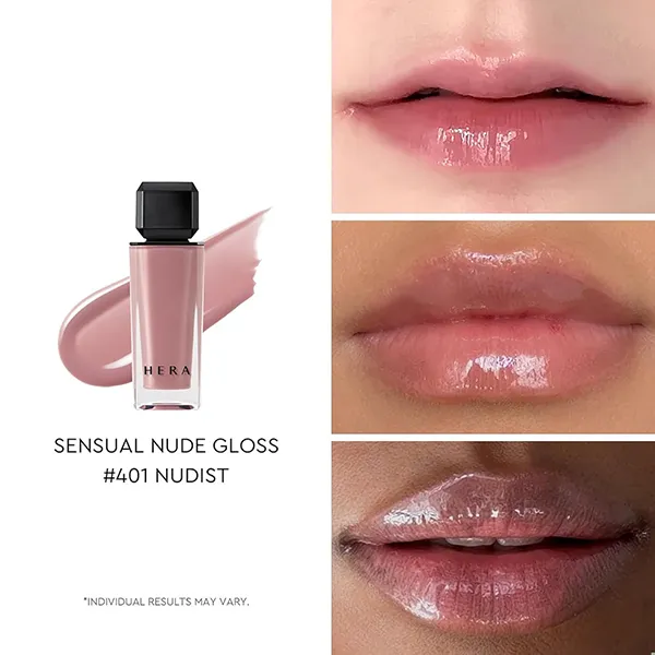 Son Bóng Hera Sensual Nude Gloss 401 Nudist Màu Be Nude