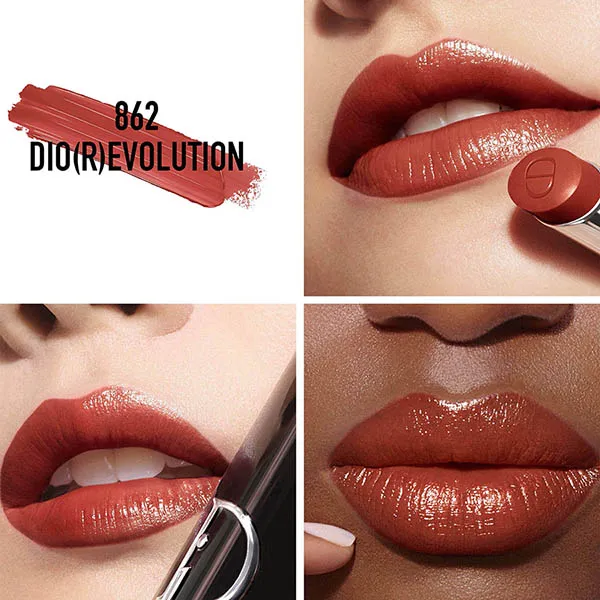 Son Dior Addict Hydrating Shine Lipstick 862 Dio(r)evolution Màu Đỏ San Hô