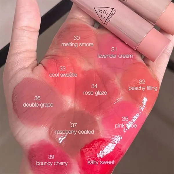 Son Dưỡng 3CE Glazy Lip Glow 34 Rose Glaze Màu Hồng Khô