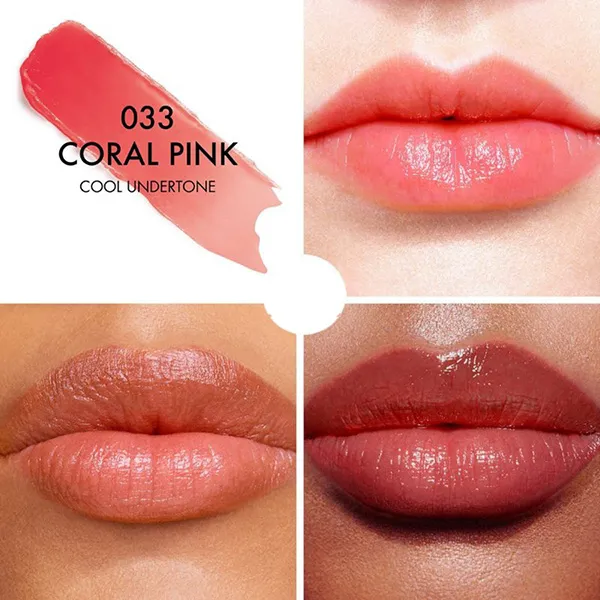Son Dưỡng Dior Addict Lip Glow (Logo 2025) 033 Coral Pink Màu Hồng San Hô