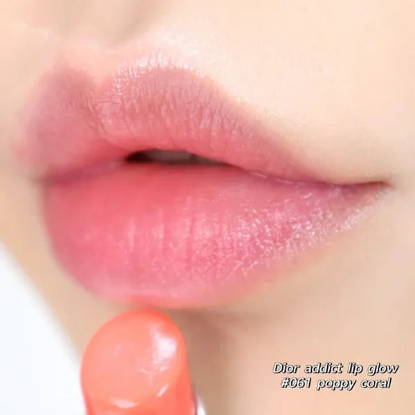 Son Dưỡng Dior Addict Lip Glow (Logo 2025) 061 Poppy Coral Màu Cam Hồng Đào