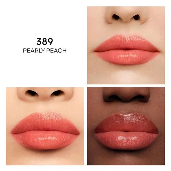 Son Dưỡng Guerlain Kisskiss Bee Glow Lip 389 Pearly Peach Màu Cam San Hô