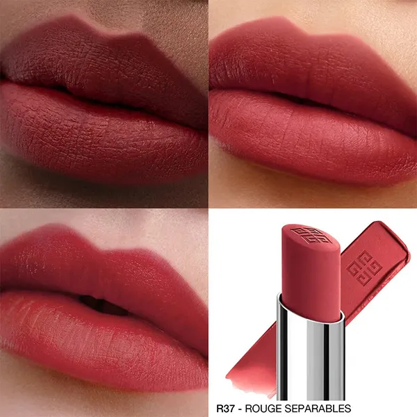 Son Givenchy Le Rouge Velvet Matte Long-Lasting Lip R37 Rouge Separables Màu Đỏ Hồng Đất