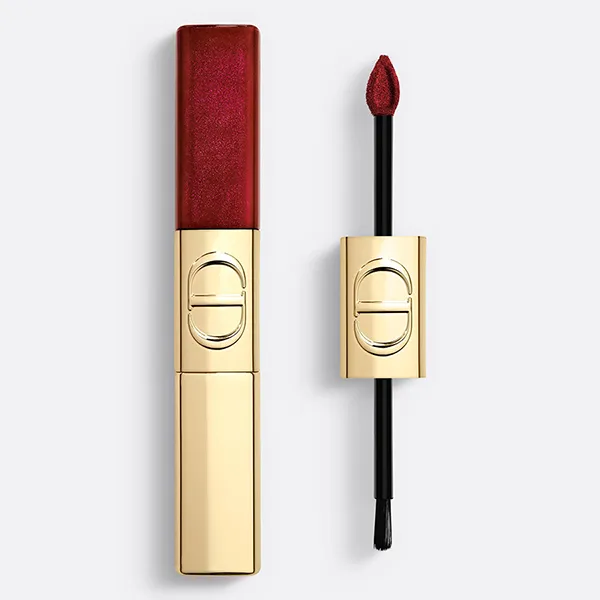 Son Kem 2 Đầu Dior Rouge Dior Sequin Liquid Duo Limited 2025 881 Carousel Màu Đỏ Burgundy