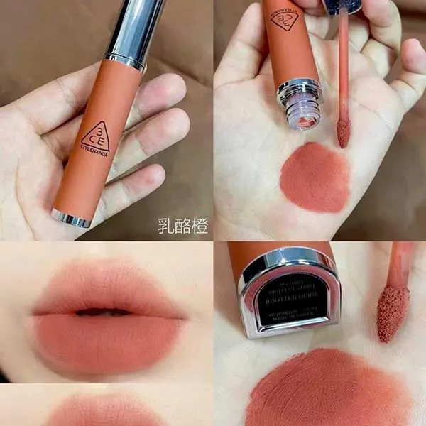 Son Kem 3CE Hazy Lip Clay Butter Beige Màu Cam Đào