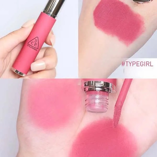 Son Kem 3CE Hazy Lip Clay Typegirl Màu Hồng Tím