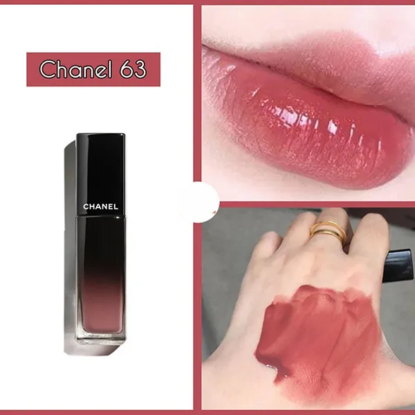Son Kem Chanel Rouge Allure Laque Ultrawear Shine Liquid Colour 63 Ultimate Màu Hồng Khô