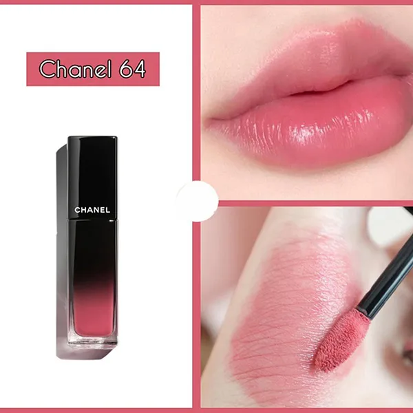 Son Kem Chanel Rouge Allure Laque Ultrawear Shine Liquid Colour 64 Exigence Màu Hồng Hoa